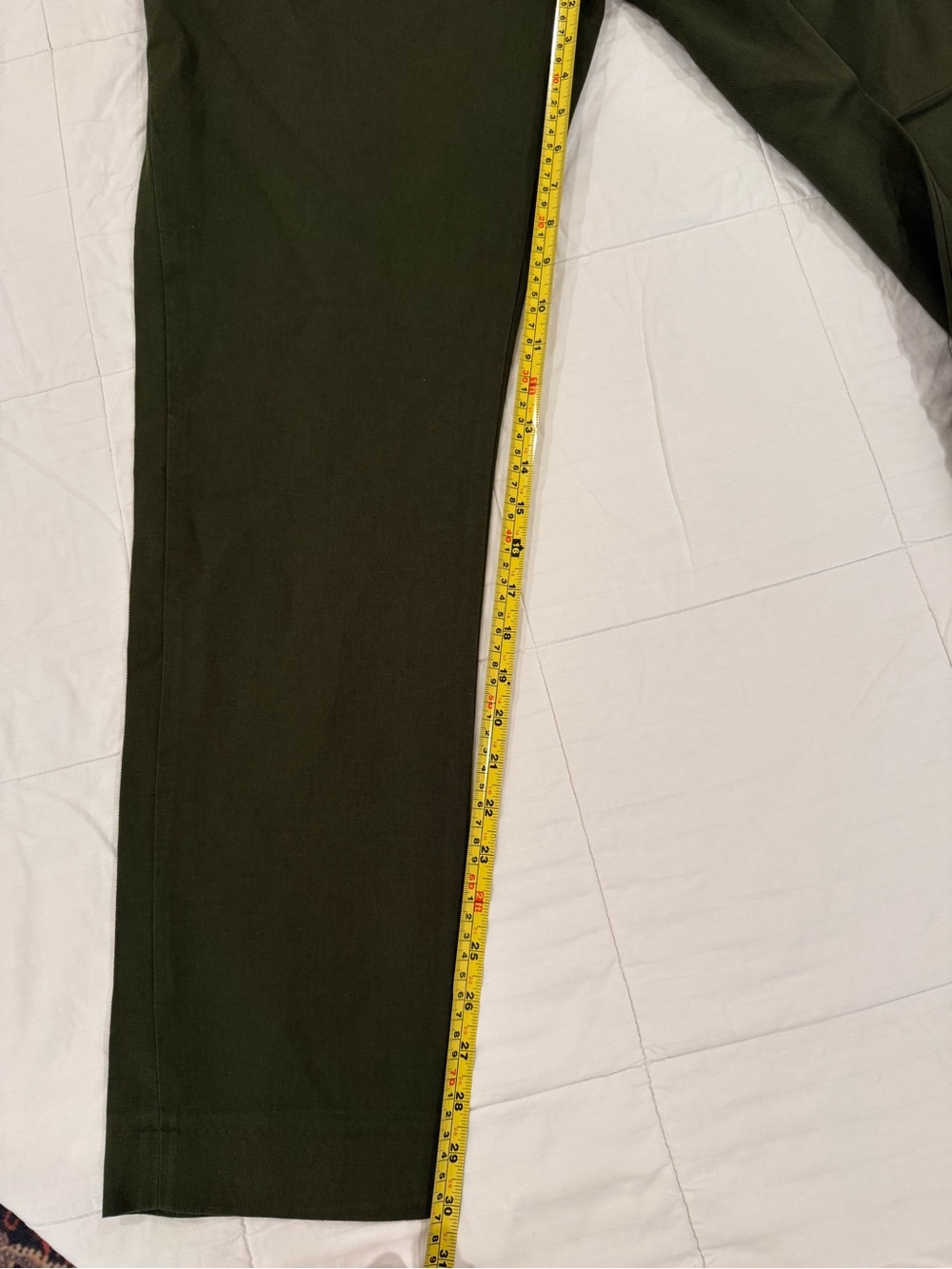 Banana Republic Men's Olive Green Tailored Slim Fit Trousers, Size 34R - Picture 6 of 7